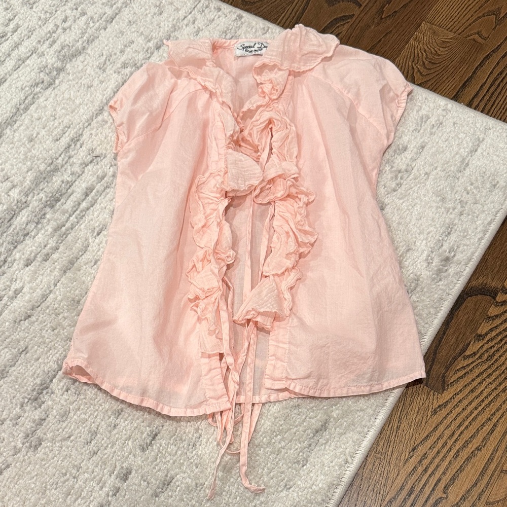 Pink Ruffled Kids Top